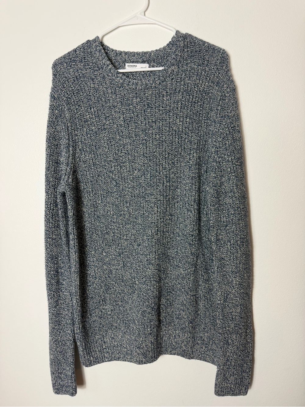 Sonoma Blue Gray Crewneck Sweater